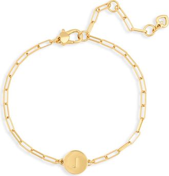 Kate Spade New York initial charm chain bracelet in Gold - J at Nordstrom Rack