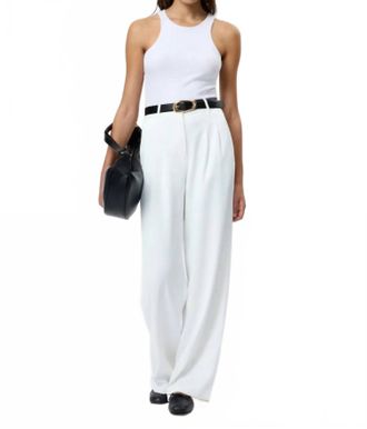 French Connection Wide Leg Trouser In White