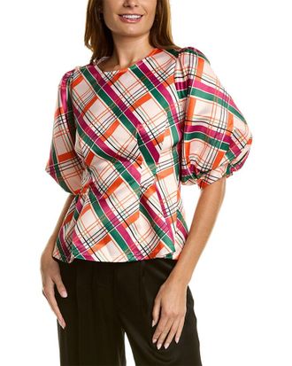 Gracia Check Print Top