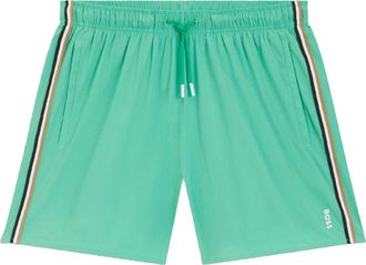 HUGO BOSS Heren Iconic Logo Zwemshorts (Groen)