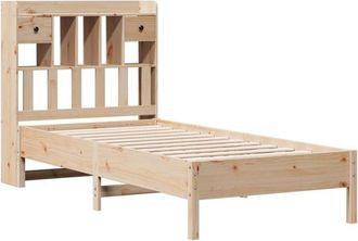 vidaXL Cama Con Estanter&iacute;a Sin Colch&oacute;n Madera Maciza De Pino 100x200cm Vidaxl