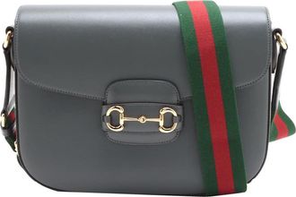 Gucci Pre-owned Gucci Large Calfskin Web Horsebit 1955 Crossbody Ladies AG65N2RIGRZ9DYL9