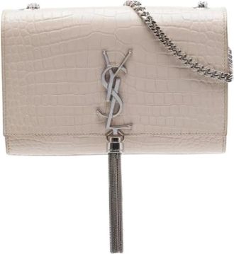 Saint Laurent Pre-owned Kate Schoudertas - Dames - Vintage Schoudertas - Beige - ONE Size - Leer - Vintage