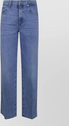 7 For All Mankind stovepipe cotton linen five pocket trousers