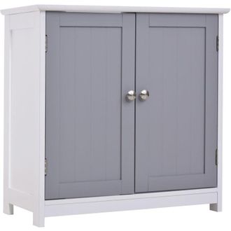 Kleankin Mobile Sotto Lavabo Bagno Mensola Regolabile e 2 Ante in mdf 60x30x60cm - Kleankin