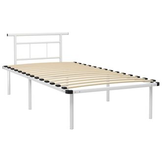 vidaXL Estructura De Cama Sin Colch&oacute;n Metal Blanco 100x200 Cm Vidaxl