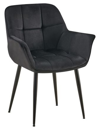 Clp Silla De Comedor Roseville En Terciopelo Negro