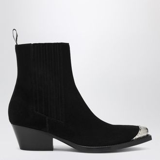 Sartore Black suede Wax ankle boot
