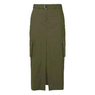 Bomboogie Gonna Midi Cargo in Misto Cotone - - Skirts - Donna - Verde - XL