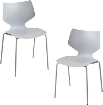 Regalos Miguel Regalos Miguel - Packs Sillas Comedor - Pack 2 Sillas Plecy - Gris Claro