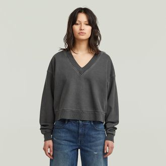 G-Star Washed Loose V Sweater - Grijs - Dames