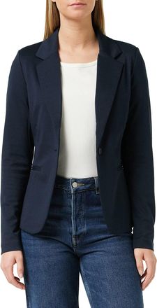 Ichi Womens KATE BL Blazer, Blue - Blau (Total Eclipse Melange 14044), 14 (Manufacturer Size: XL)