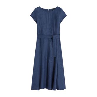 Max Mara Midi Dresses, female, Blue, Size: 2XL Esordio Midi Dress