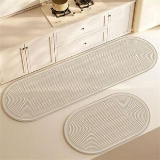 OEM Juego De 2 Alfombrillas Ovaladas Antideslizantes De Tierra De Diatomeas Para Cocina, Para Colocar Delante Del Fregadero, De Secado R&aacute;pido, Antidesliza