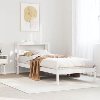 vidaXL Vidaxl - Estructura De Cama Sin Colch&oacute;n Madera Maciza Blanca 75x190 Cm