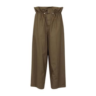 Erika Cavallini Semi Couture Wide Pantaloni - - Trousers - Donna - Marrone - S