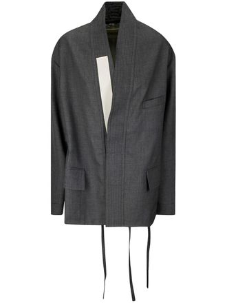Mordecai wrap suit jacket - Grey