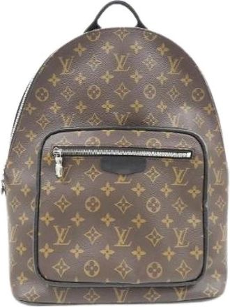 Louis Vuitton Pre-owned Josh Monogram Maccasar Backpack - Heren - Vintage Rugzakken - Bruin - ONE Size - Vintage