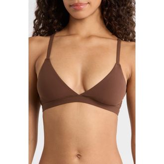 SKIMS Fits Everybody Triangle Bralette in Cocoa at Nordstrom, Size X-Large