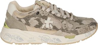 Premiata Mased Textured Lace Up Sneakers