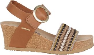 Mephisto Bruine damessandaal - Laure - Dames - Sleehakken - Bruin - 36 EU - Schoenen