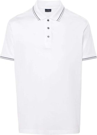 Paul & Shark Polo met streepdetails - Heren - Polos - Wit - XL - Katoen - Tops