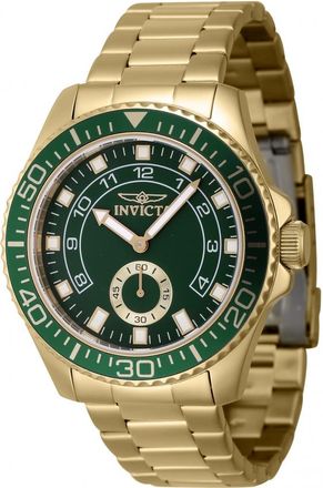 Invicta Pro Diver Quartz Small Second Green Dial Mens Watch 47132