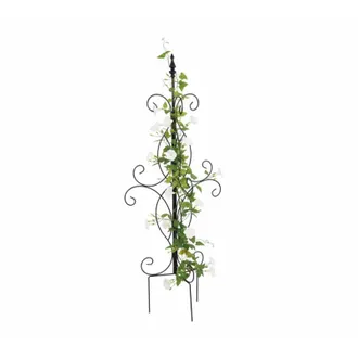 Relaxdays Relaxdays folding trellis, HxWxD: 116 x 45 x 45 cm, for climbing plants, metal, garden, freestanding, black