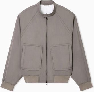 Emporio Armani Virgin Wool Blouson - Heren - Zomerjassen - Grijs - L - Wol - Jassen