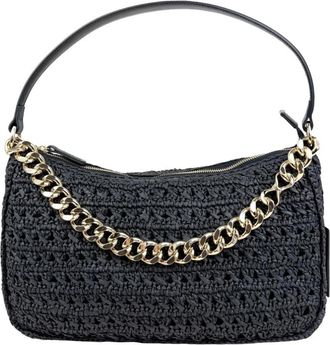Twinset Liliane Eff Crochet C/Chain Schoudertas - Dames - Schoudertassen - Zwart - ONE Size - Leer - Tassen