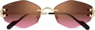 Cartier Zonnebril - unisex - Zonnebrillen - Geel - 56 MM - Accessoires