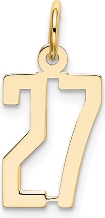 Diamond2Deal 14k Yellow Gold Small Elongated Number Charm Pendant