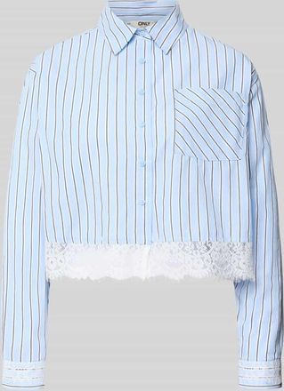 Only Boxy Fit Langarmbluse aus reiner Baumwolle Modell KHALIDA in Hellblau, Gr&ouml;&szlig;e XL