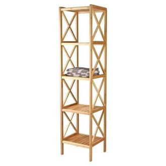 MSV Estante De Bamb&uacute; De 5 Niveles Msv