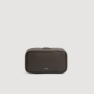 Sandro Grained canvas toilet bag