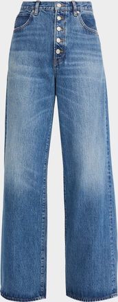 Frame Denim The Loose Exposed Button-Fly Jeans