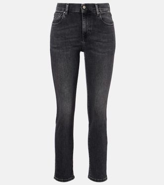 AG - Adriano Goldschmied Cropped mid-rise slim jeans