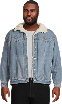 Levi's Type 3 Sherpa Trucker Mens Coat Give It A Rinse Sherpa : MD, Denim