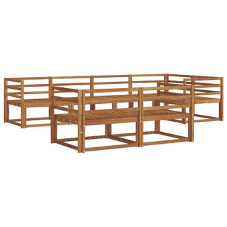 vidaXL Conjunto De Sof&aacute;s De Exterior 7 Pcs Natural Vidaxl