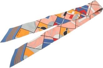 Herm&egrave;s Pre-owned Scarves, female, Multicolor, Size: ONE SIZE Pre-owned Sports Twilly Scarf
