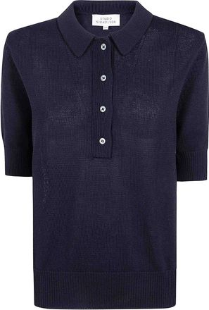 STUDIO NICHOLSON Knitted Polo Top