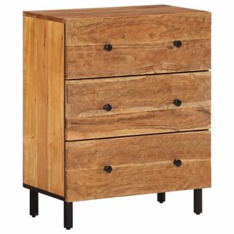 vidaXL Armario Auxiliar Madera Maciza De Acacia 60x33x75 Cm Vidaxl