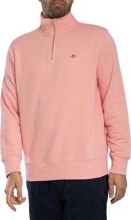 GANT Regular Shield 1/4 Zip Sweatshirt, Roze