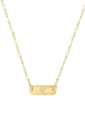 Set & Stones Cora Initial Necklace in Gold /V at Nordstrom