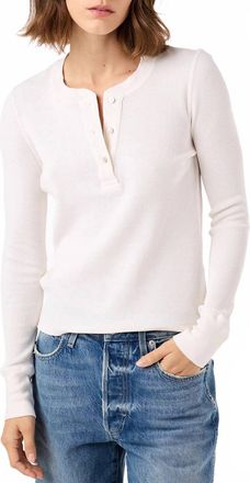 Amo Thermal Henley Tee In Natural