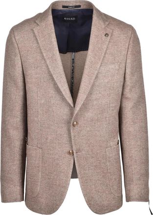 Digel Brown Unlined Cotton-Blend Jacket