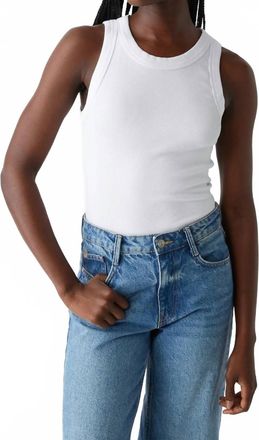 Michael Stars Gina Crop Tank In White