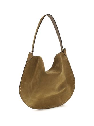 Isabel Marant Womens Shoulder Bag Oskan Soft Taupe Calf Leather