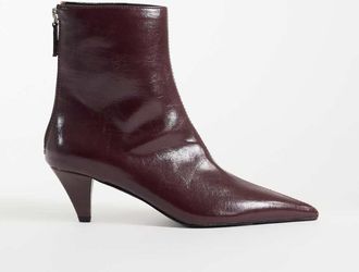 Asos Rivelle stivaletti con tacco a cono color bordeaux-Rosso