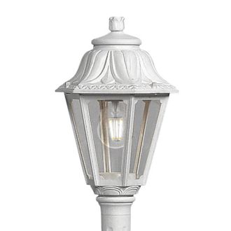 Top-Light Lampioncino Esterno Top Light Asti Pa182 E27 Led Ip55 Resina, Colore Bianco